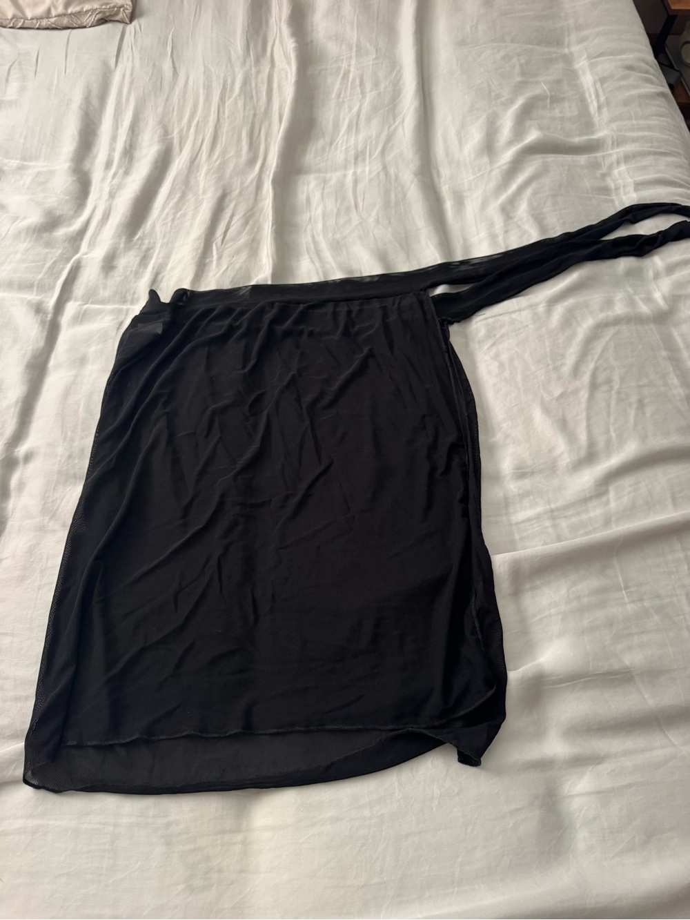 SHEIN Black Wrap Pencil Skirt